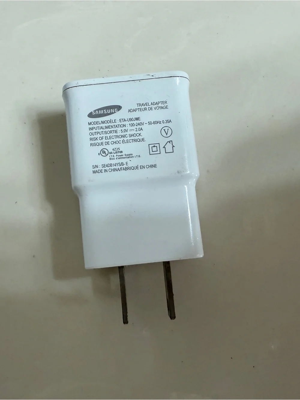 Samsung (5V/2A) Single USB Travel Adapter OEM - White ETA-U90JWE